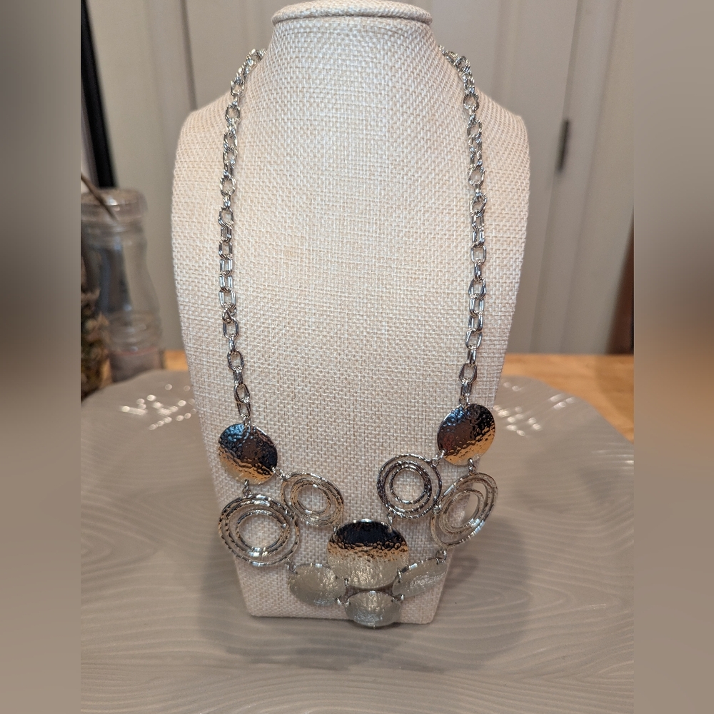 New Directions Silver Necklace NWT